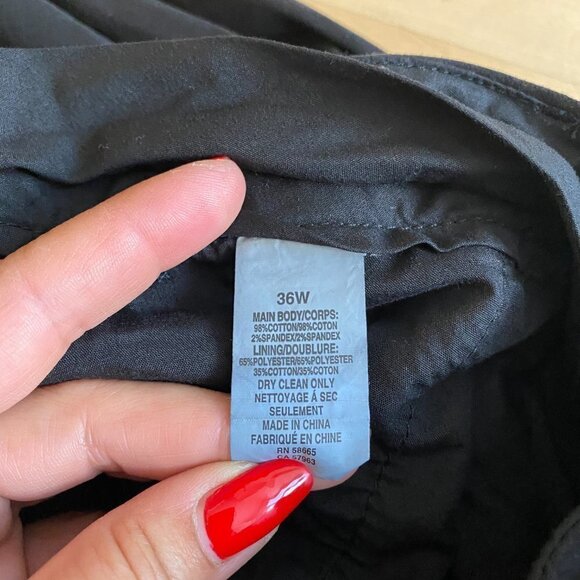 NORDSTROM Bnwot Tech-Smart Trim Fit Pants Trousers Black Chinos Flat Front. - Picture 9 of 9